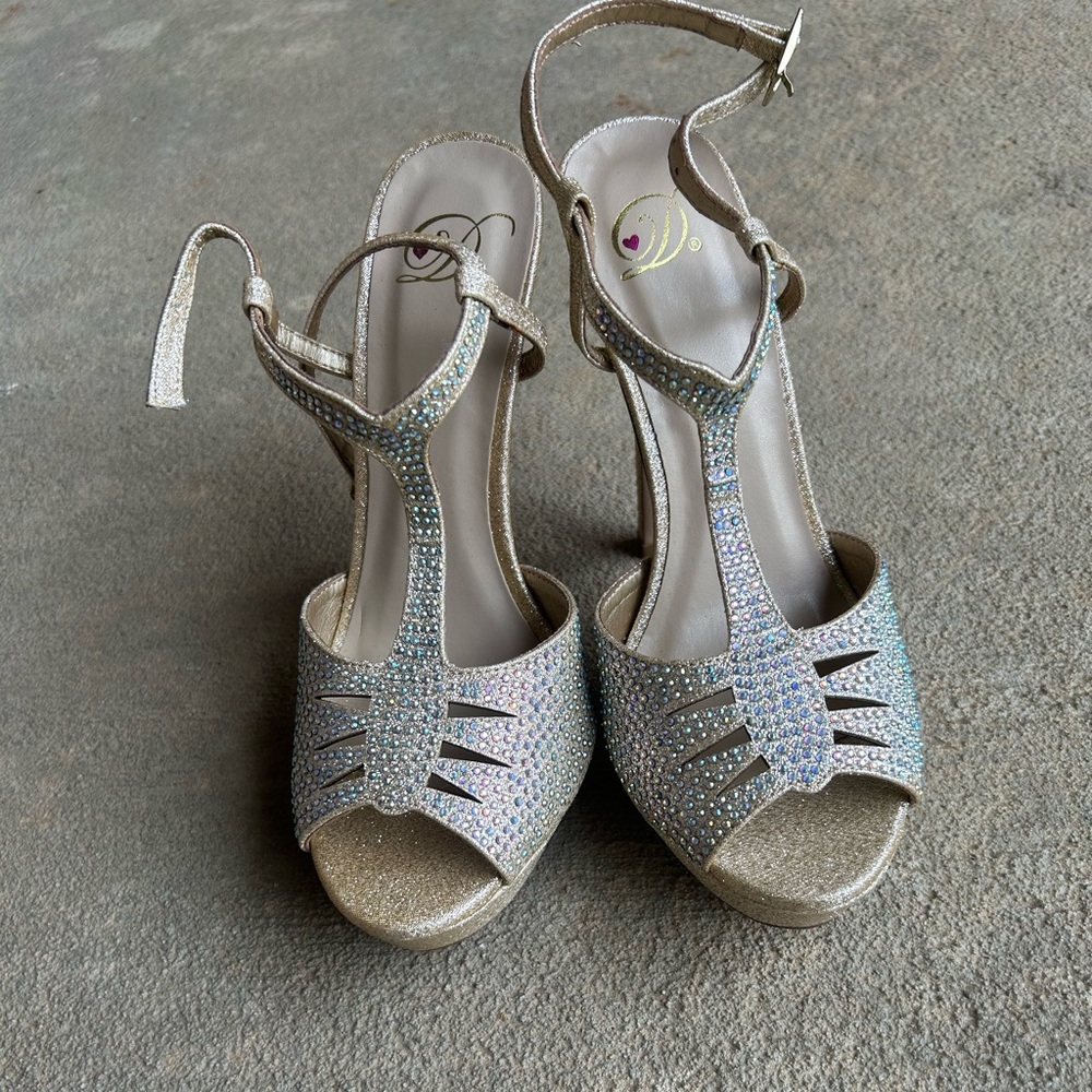 Elegant Silver Women's Heels